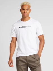 JACK & JONES T-Shirt 'JJCorp' schwarz/wei