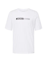 JACK & JONES T-Shirt 'JJCorp' schwarz/wei
