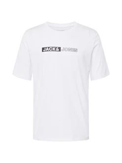 JACK & JONES T-Shirt 'JJCorp' schwarz/wei