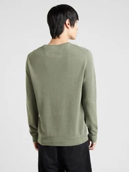 Gant Rundhalspullover Pique-Strickpullover kiwi / wei