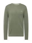 Gant Rundhalspullover Pique-Strickpullover kiwi / wei