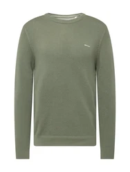 Gant Rundhalspullover Pique-Strickpullover kiwi / wei