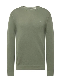 Gant Rundhalspullover Pique-Strickpullover