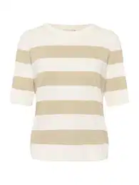 Svetr 'Mala' šedobéžová / bílá