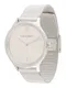Calvin Klein Analogna ura 'TIMELESS'  temno siva / pastelno roza / srebrna / transparentna