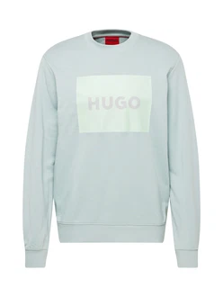 HUGO Sweatshirt 'Duragol' hellgrau/pastellgrn HUGO Sweatshirt 'Duragol' hellgrau/pastellgrn