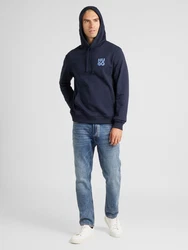 HUGO Sweatshirt Dimoni marine / hellblau / weiß