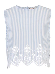 Halenka 'ONLBONDI' světlemodrá / bílá