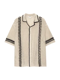Hemd creme / schwarz