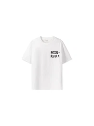 T-Shirt grau / rosa / schwarz / wei