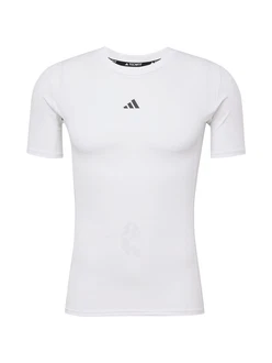 ADIDAS PERFORMANCE Funktionsshirt TechFit Compression Tee anthrazit/weiß