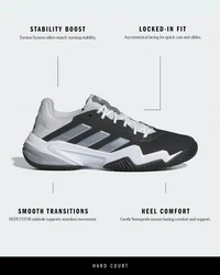 ADIDAS PERFORMANCE Sportschuh 'Barricade 13' grau/schwarz/weiß