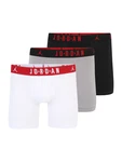 Jordan Boxershorts FLIGHT Cotton Core Boxer Briefs graumeliert/rot/schwarz/weiß