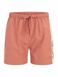 Badeshorts 'Demalta' beige / dunkelgrn / hellorange / pitaya
