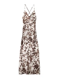 Šaty hnědá / bílá