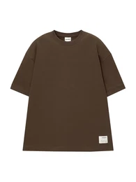 T-Shirt schoko / schwarz / wei