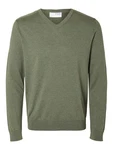 SELECTED HOMME Pullover SLHBERG Grün/Dunkelgrün