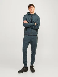 JACK & JONES Sweatjacke Fusion cyanblau/schwarz