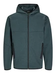JACK & JONES Sweatjacke Fusion cyanblau/schwarz