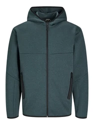 JACK & JONES Sweatjacke Fusion cyanblau/schwarz