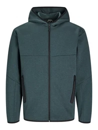 Sweatjacke 'JCOFusion' cyanblau / schwarz