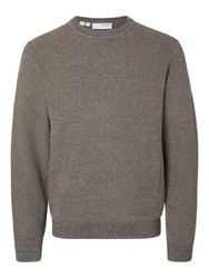SELECTED HOMME Pullover SLHROSS schlammfarben