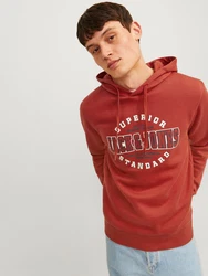 JACK & JONES Sweatshirt marine/rostrot/wei
