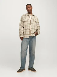 JACK & JONES JORVesterbro Hemd/Jacke beige/oliv/wollwei