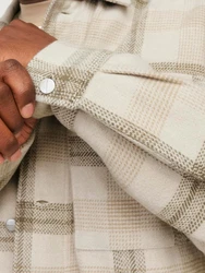JACK & JONES JORVesterbro Hemd/Jacke beige/oliv/wollwei