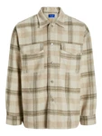 JACK & JONES JORVesterbro Hemd/Jacke beige/oliv/wollwei
