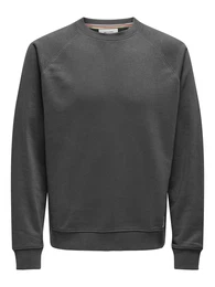 Sweatshirt 'ONSMICHI' dunkelgelb / grau / rot / schwarz