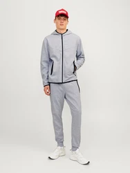 JACK & JONES Sweatjacke Fusion hellgrau