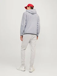 JACK & JONES Sweatjacke Fusion hellgrau