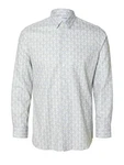 SELECTED HOMME Hemd SLHSoho-Ethan hellbeige/enzian/hellgrau/wei