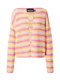 Kardigan 'PCARLEA' žlutá / pink / pastelově růžová