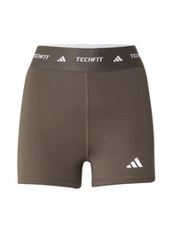 ADIDAS PERFORMANCE Sportovní kalhoty čokoládová / offwhite