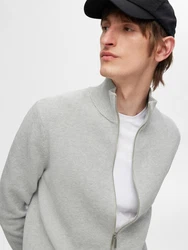 SELECTED HOMME Strickjacke Dane hellgrau