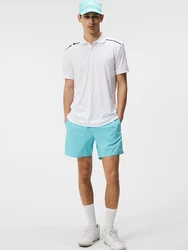 J.Lindeberg Sportshorts 'Preston' hellblau/weiß