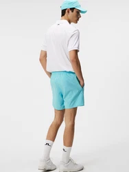 J.Lindeberg Sportshorts 'Preston' hellblau/weiß
