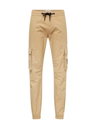 Hose beige / schwarz / wei