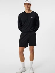 J.Lindeberg Sportshorts 'Preston' schwarz/weiß