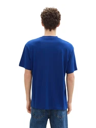TOM TAILOR DENIM T-Shirt ultramarinblau/hellblau/weiß