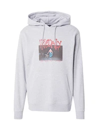 Sweatshirt 'Furious' graumeliert / rot / schwarz