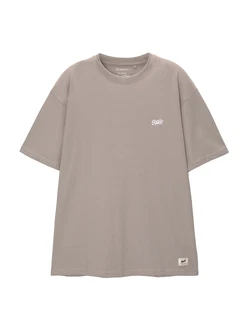 Pull&Bear T-Shirt Stein/Weiß