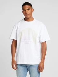 WEEKDAY T-Shirt gelb/lila/mauve/weiß