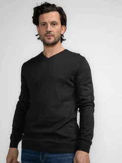 Petrol Industries Pullover 'Atka' Men Knitwear V-Ausschnitt Basic schwarz