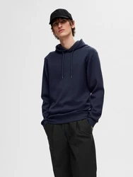 SELECTED HOMME Sweatshirt Hoodie SLHEMANUEL SOFT HOOD SWEAT nachtblau