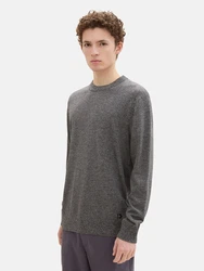 TOM TAILOR DENIM Pullover anthrazit/schwarz