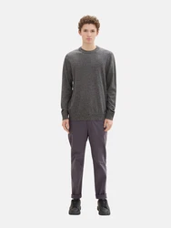 TOM TAILOR DENIM Pullover anthrazit/schwarz