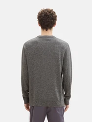 TOM TAILOR DENIM Pullover anthrazit/schwarz